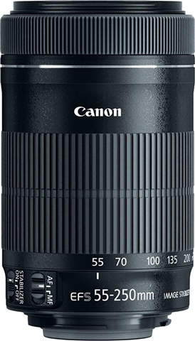 Canon EF-S 55-250mm f/4-5.6 IS Black Lens